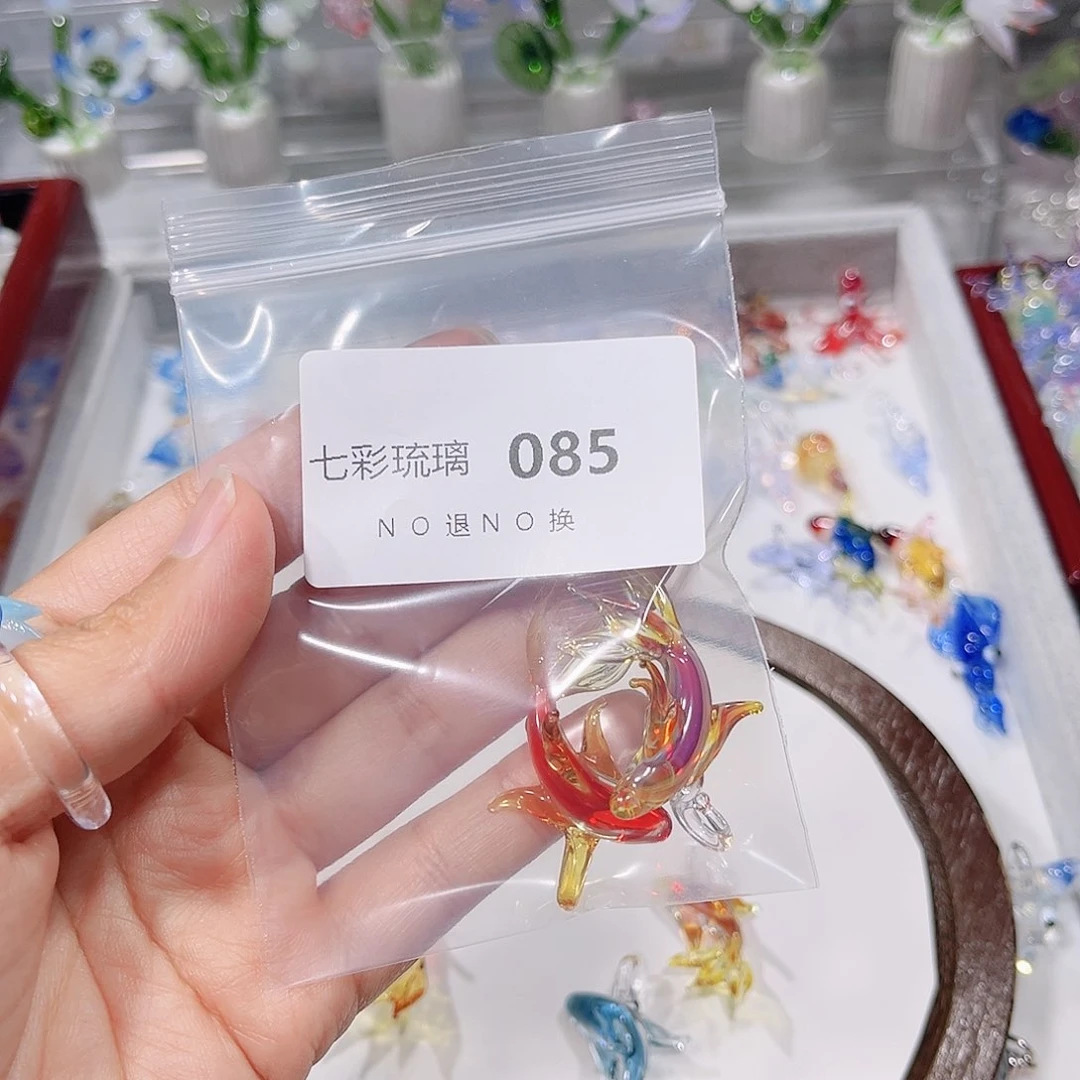 玻璃颈饰85锦鲤两个