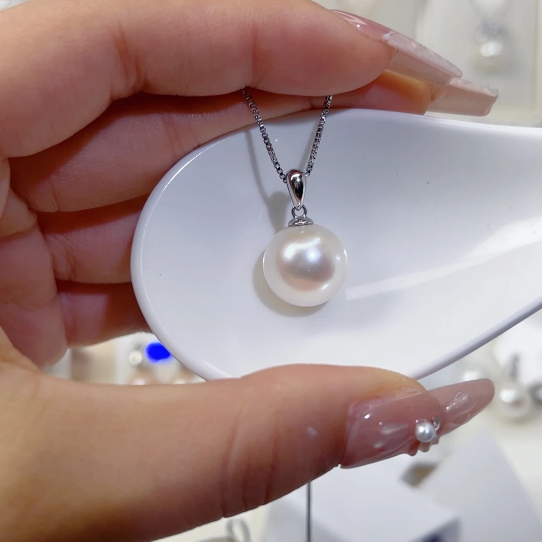 淡水珍珠银S925镶嵌颈饰13➕