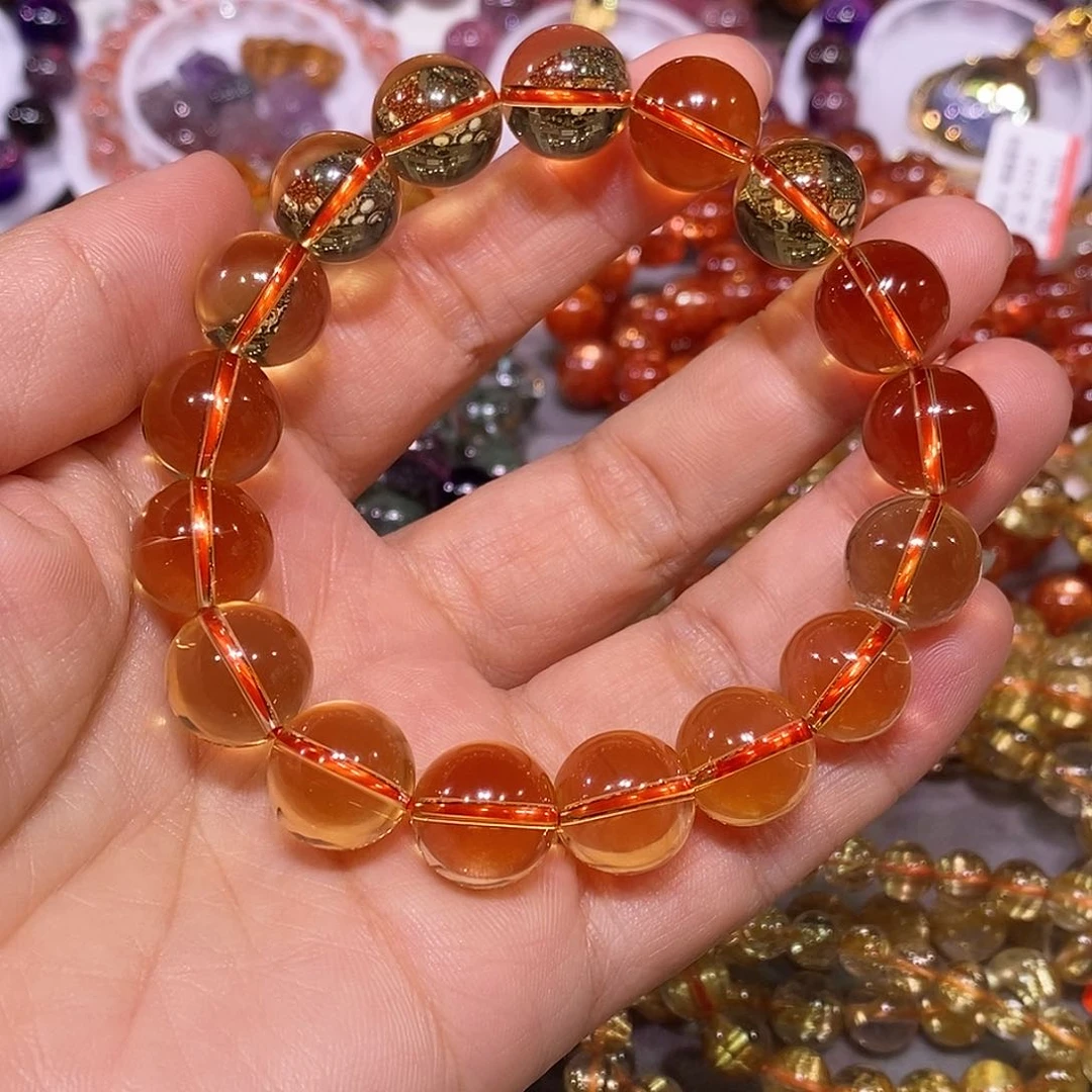 未镶嵌手链水晶黄水晶12.8