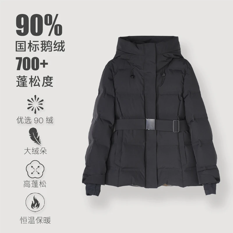 【冬日埃菲尔】90白鹅绒工装风加厚短款时尚百搭羽绒服25A1406