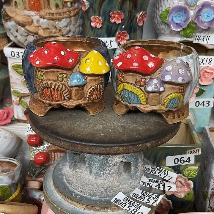 紫砂花盆粗陶材质多肉花盆