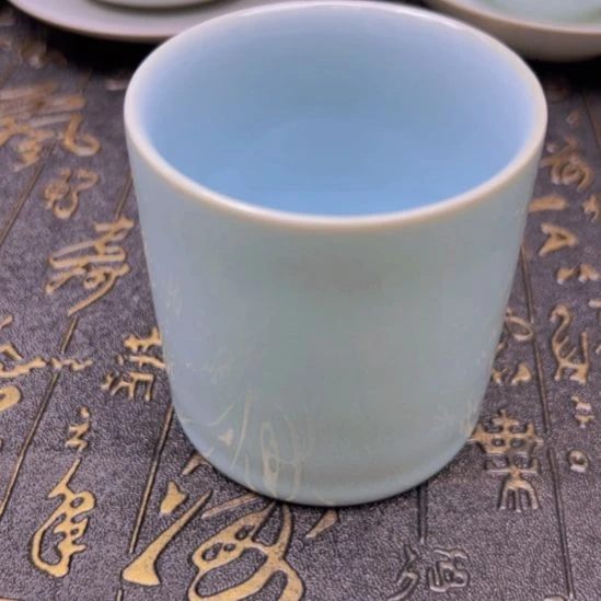 汝瓷天青釉可乐杯