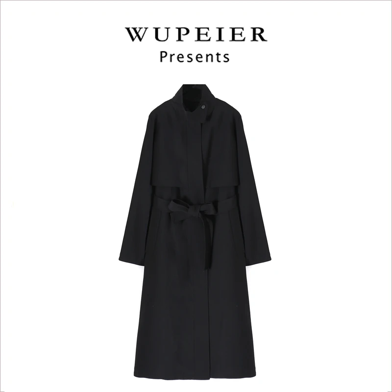 【丝柔逸影】25春款高级设计款休闲百搭慵懒风宽松版长款风衣24852