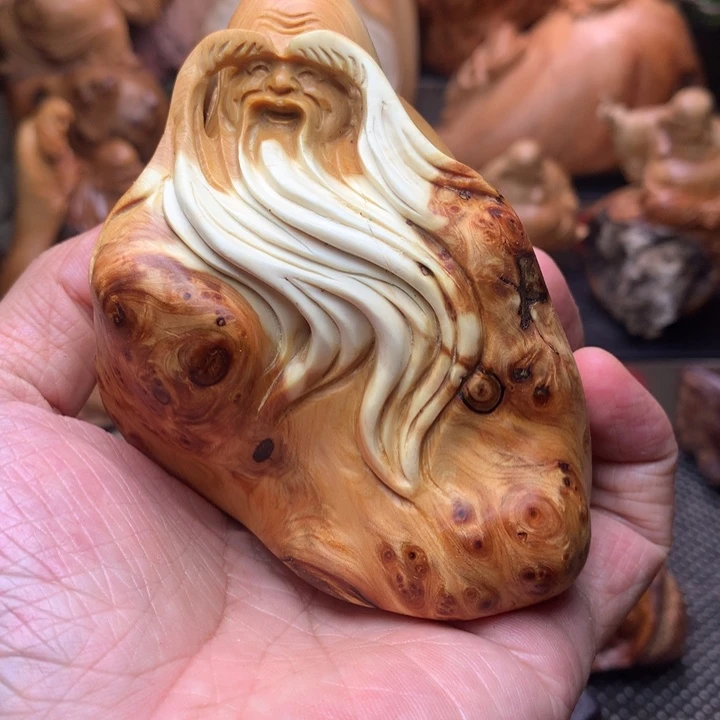 柏木（崖柏）崖柏陈化料手把件