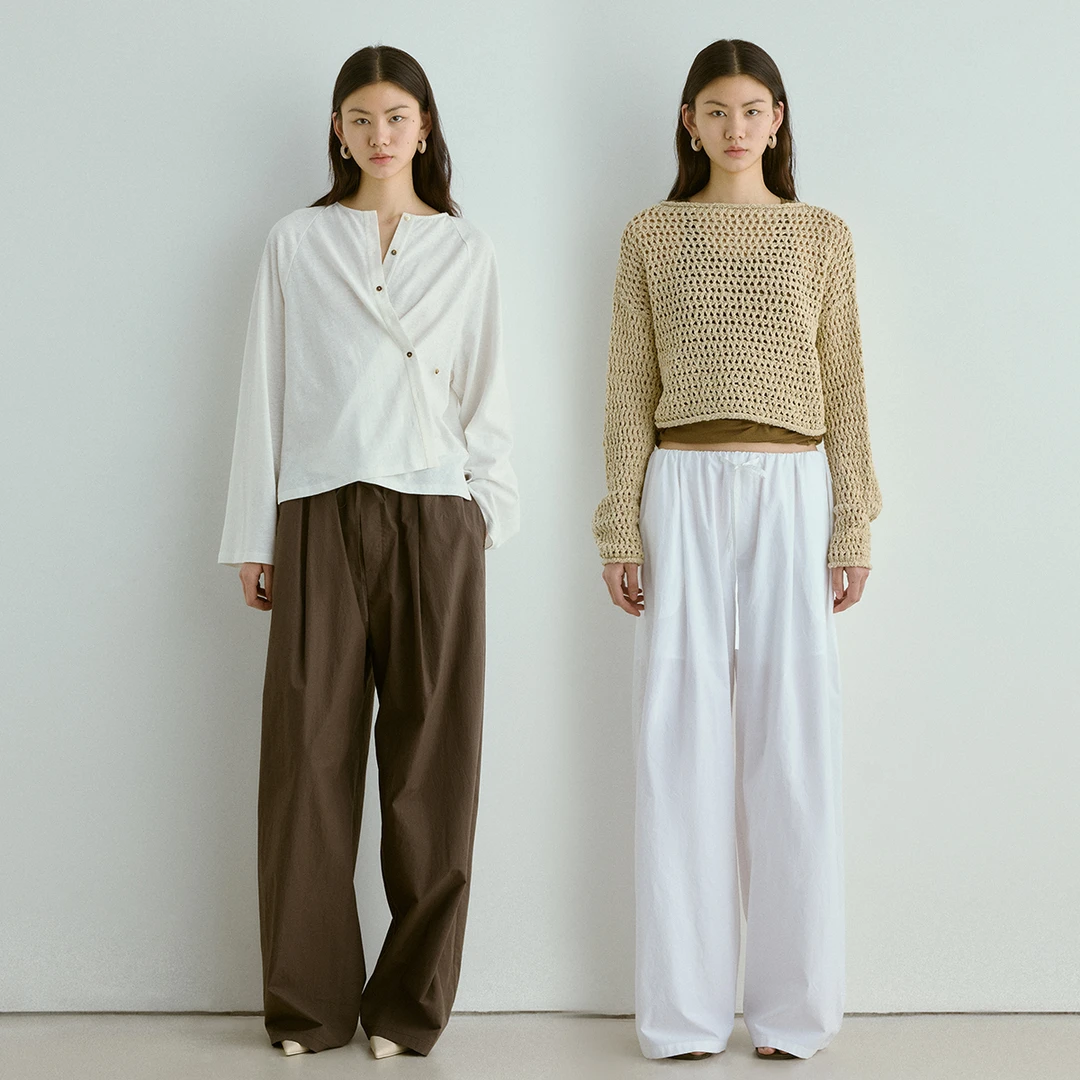 sagestudio 云朵柔软全棉松紧腰宽松量感休闲裤