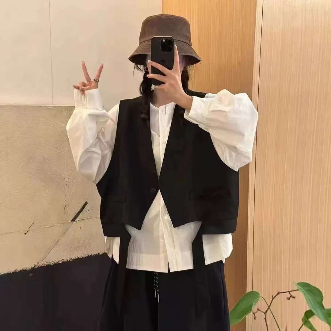 【昕er】廓形马甲针织套装