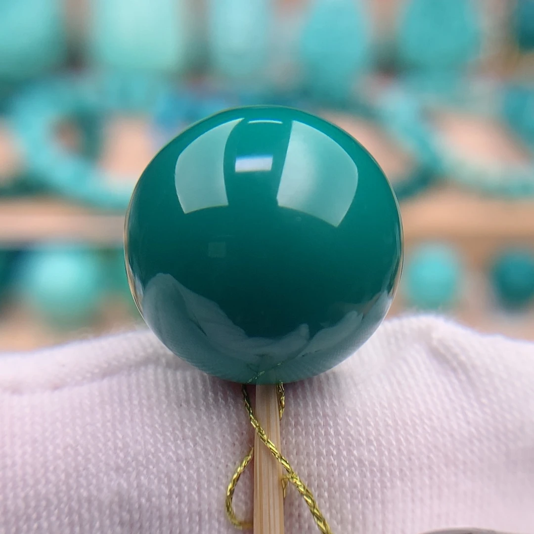 绿松石珠宝奇石未镶嵌16.7mm