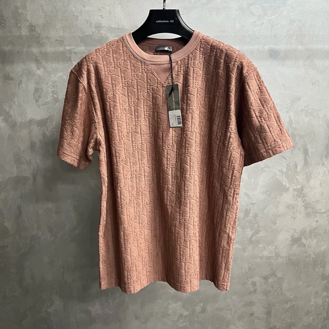 未使用 DIOR/迪奥 粉红色纯色圆领短袖T恤/s/l