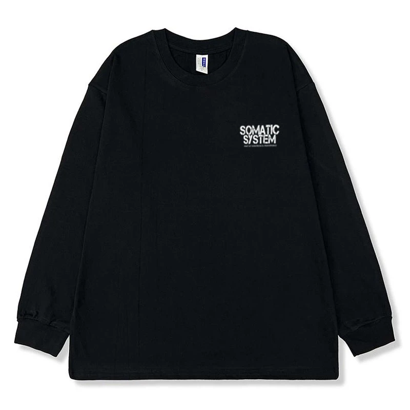 特大码300斤运动长袖男T恤纯棉宽松潮牌百搭时尚秋季薄款透气ins