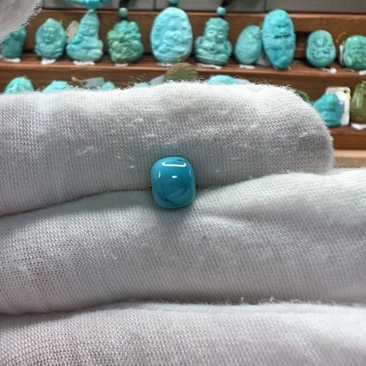 绿松石未镶嵌老型珠7.5mm