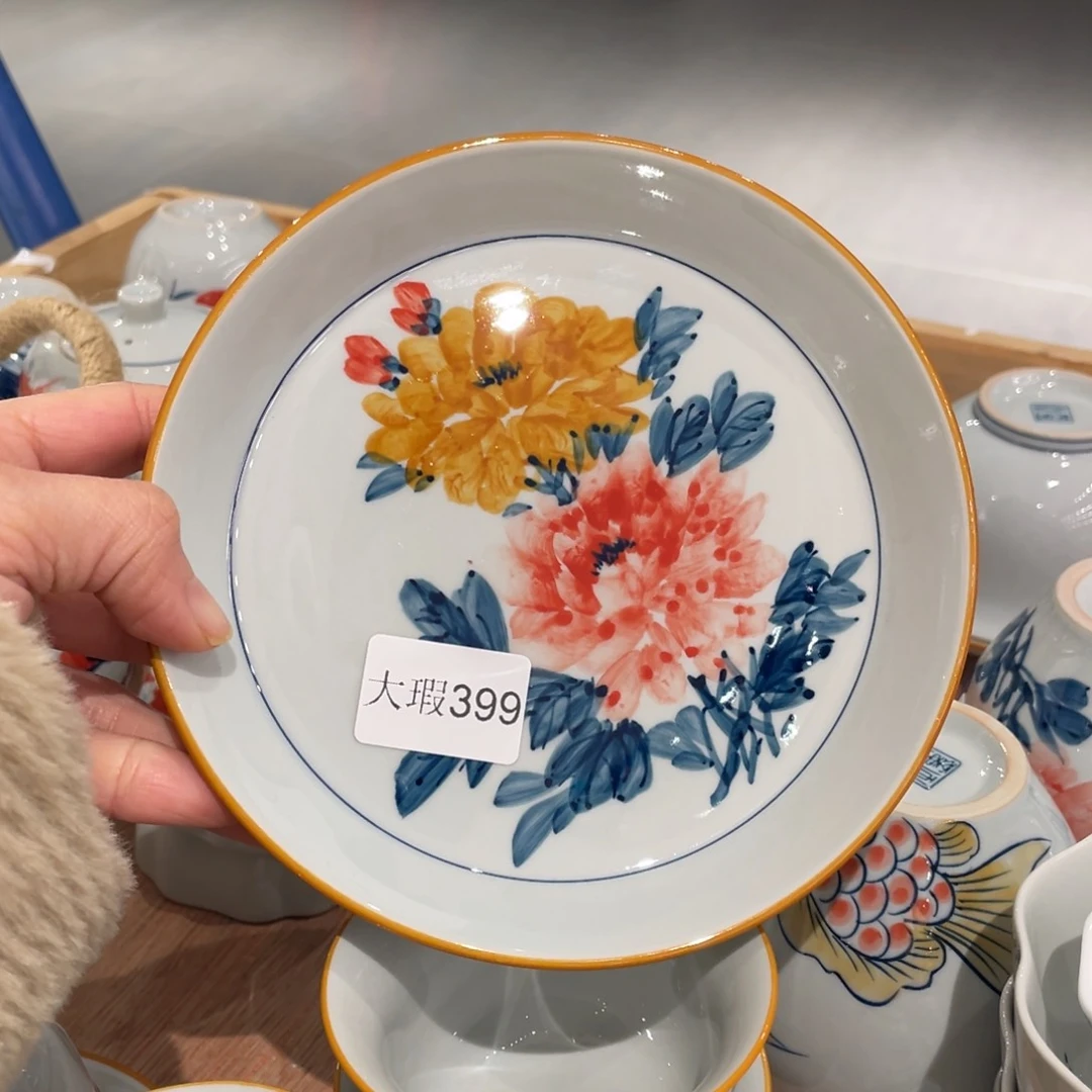有瑕纯手绘釉下彩