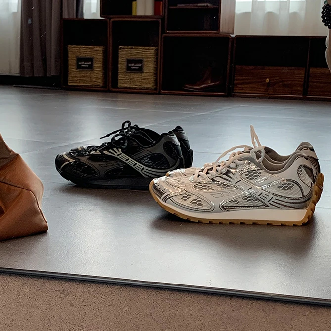 2025新款王一博同款运动休闲鞋女拼色情侣款老爹鞋0230