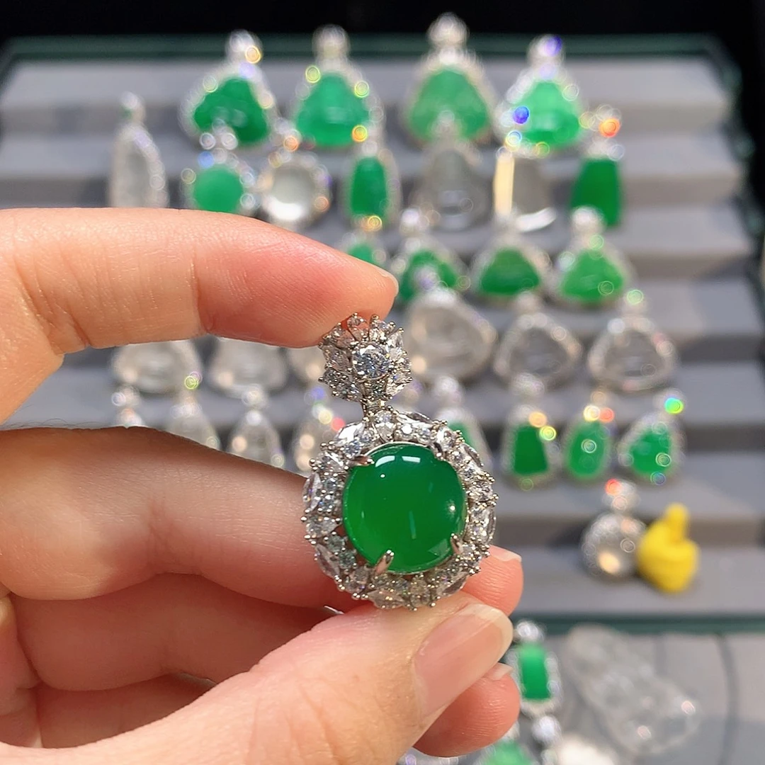 玛瑙/玉髓银S925镶嵌颈饰