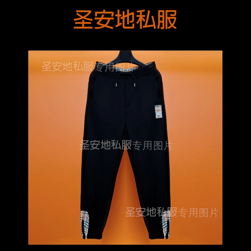 高货轻奢2025年秋冬新款贴布绣裤脚扣子长裤男束脚裤九分休闲裤子