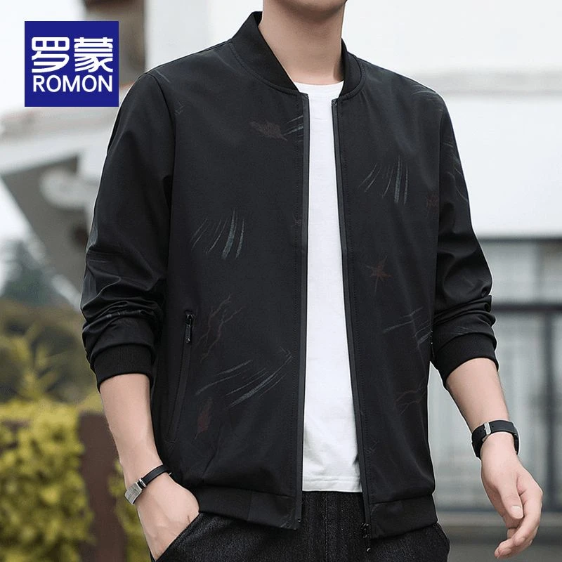 罗蒙男装夹克秋秋季商务休闲外套男款爆款2025新款男士品质上衣男