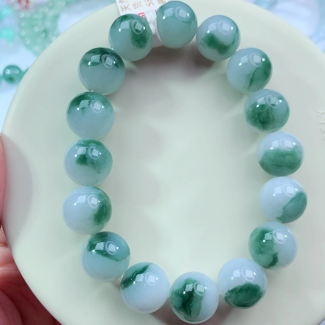 翡翠未镶嵌手链卡12.8