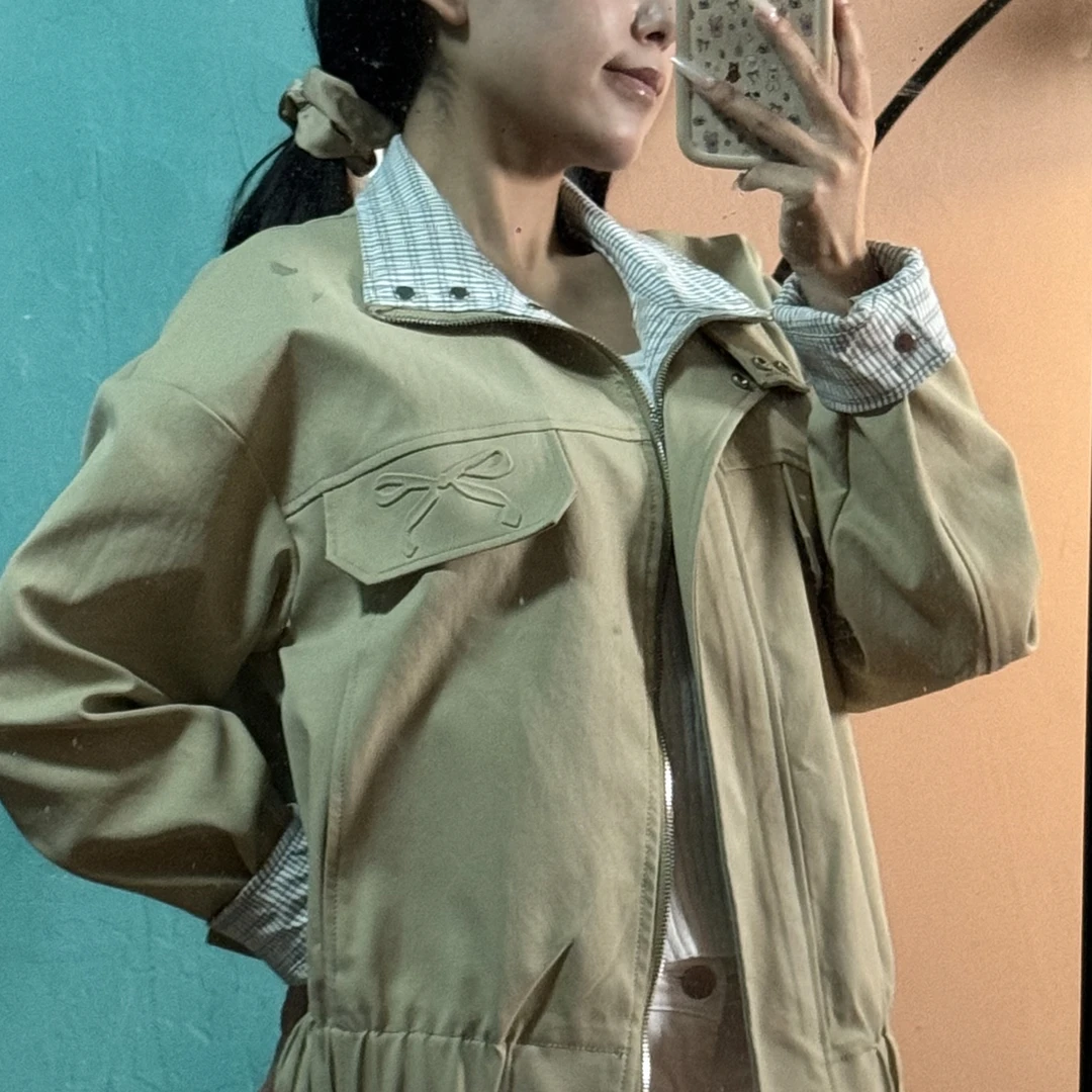 翻领女常规款短款秋季短外套春秋潮流日系ins