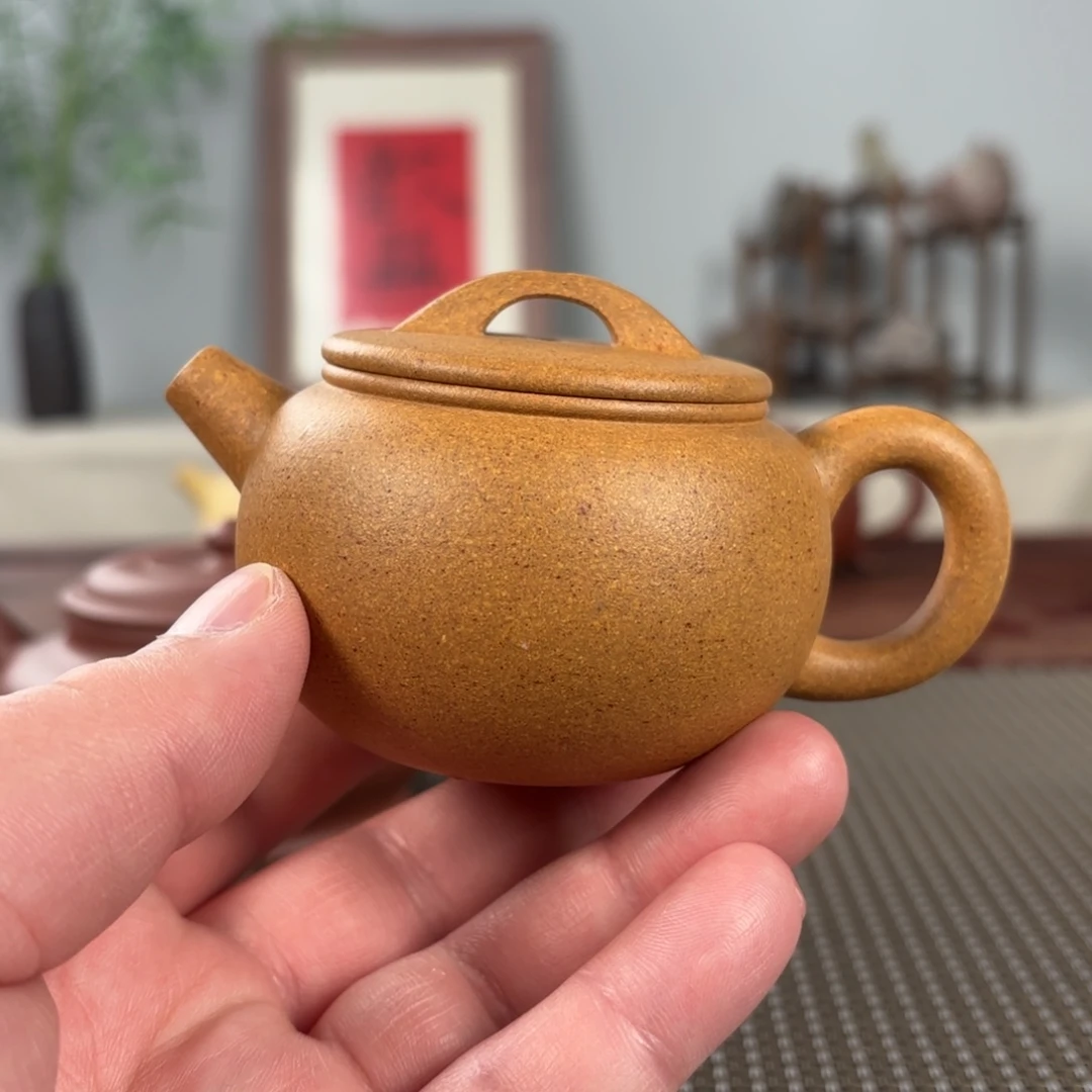 紫砂茶壶黄龙山原矿紫砂壶135