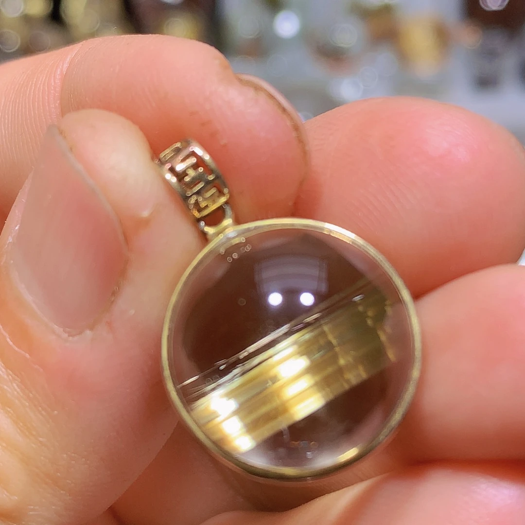 银S925镀金镶嵌珠宝半成品水晶定制款