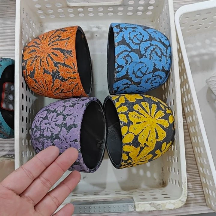 红陶吸水透气的白陶花盆凑满12发货