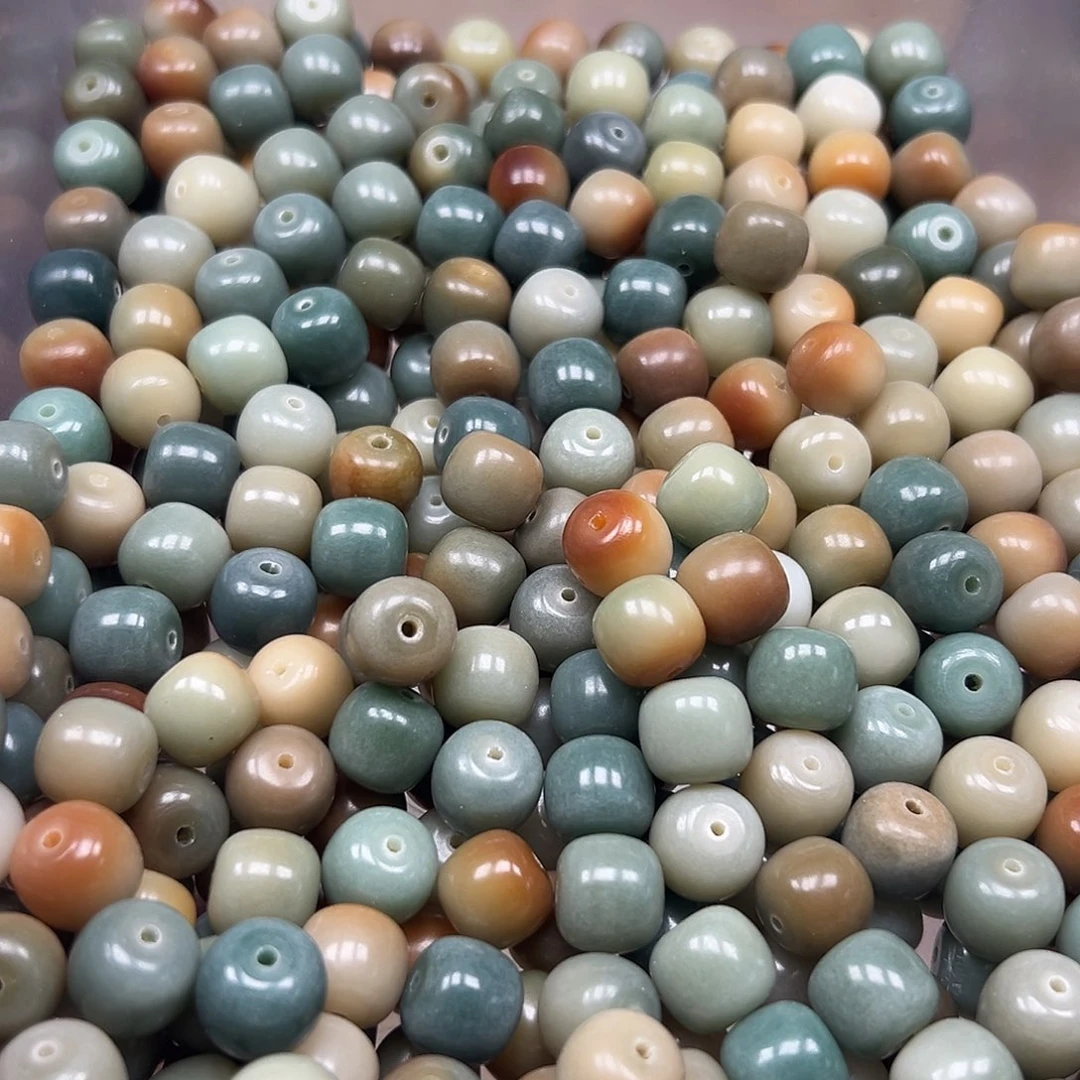 菩提根/象牙果手串卡13左右绿敦煌桶420颗