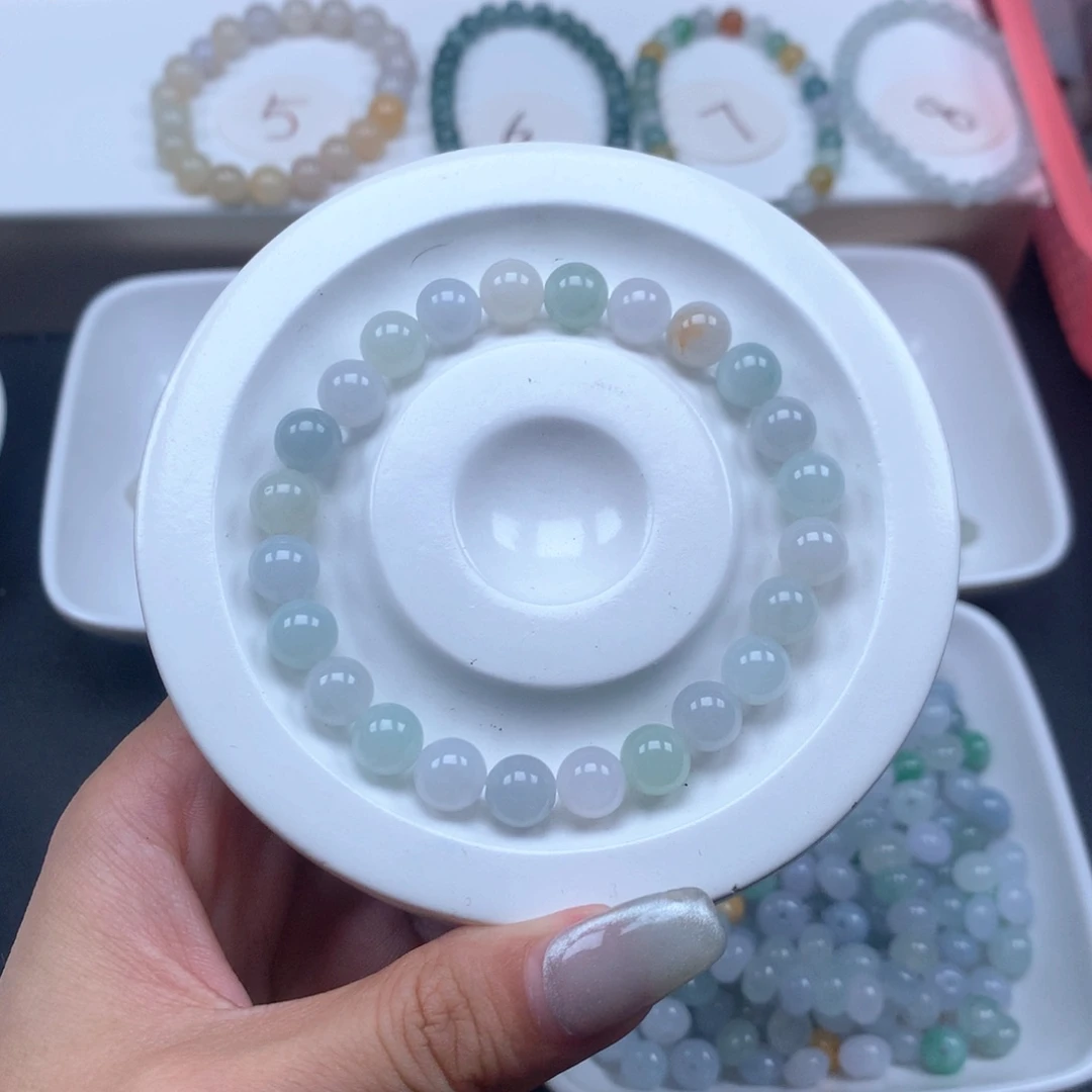未镶嵌手链翡翠A货翡翠7.7