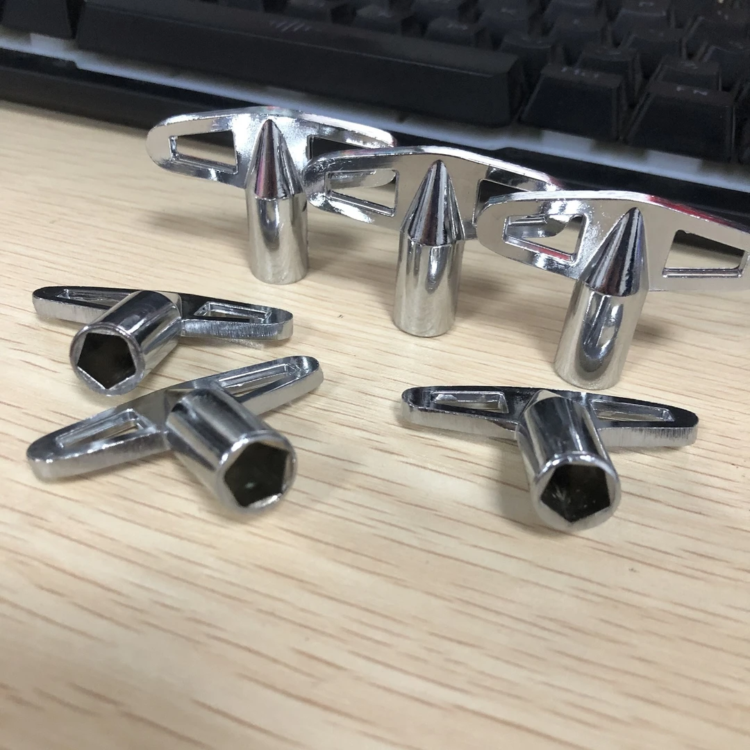 内五角水龙头三角户外五边形防盗水龙头带锁水龙头管道井钥匙通用