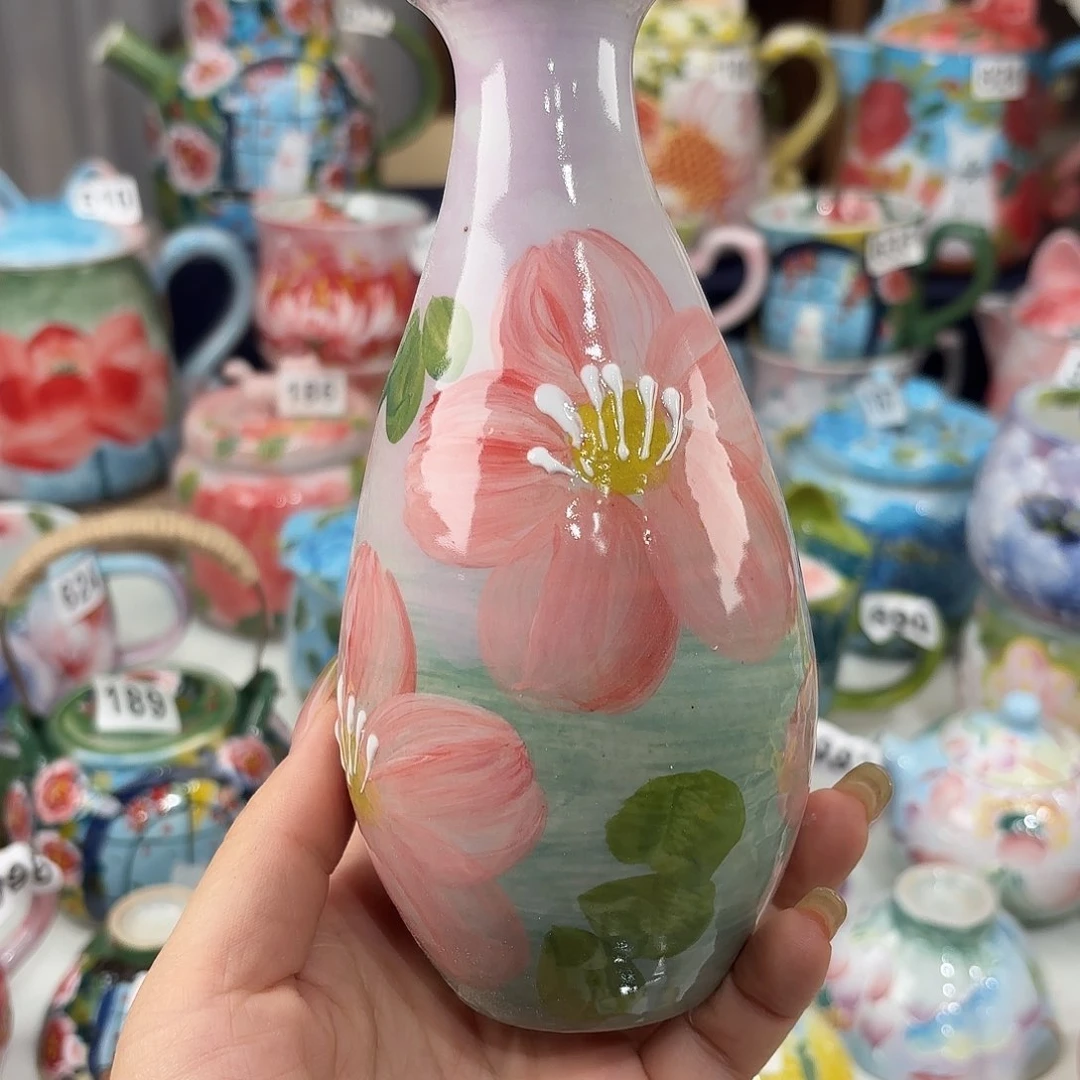 景德镇手绘高温釉下彩陶瓷茶具