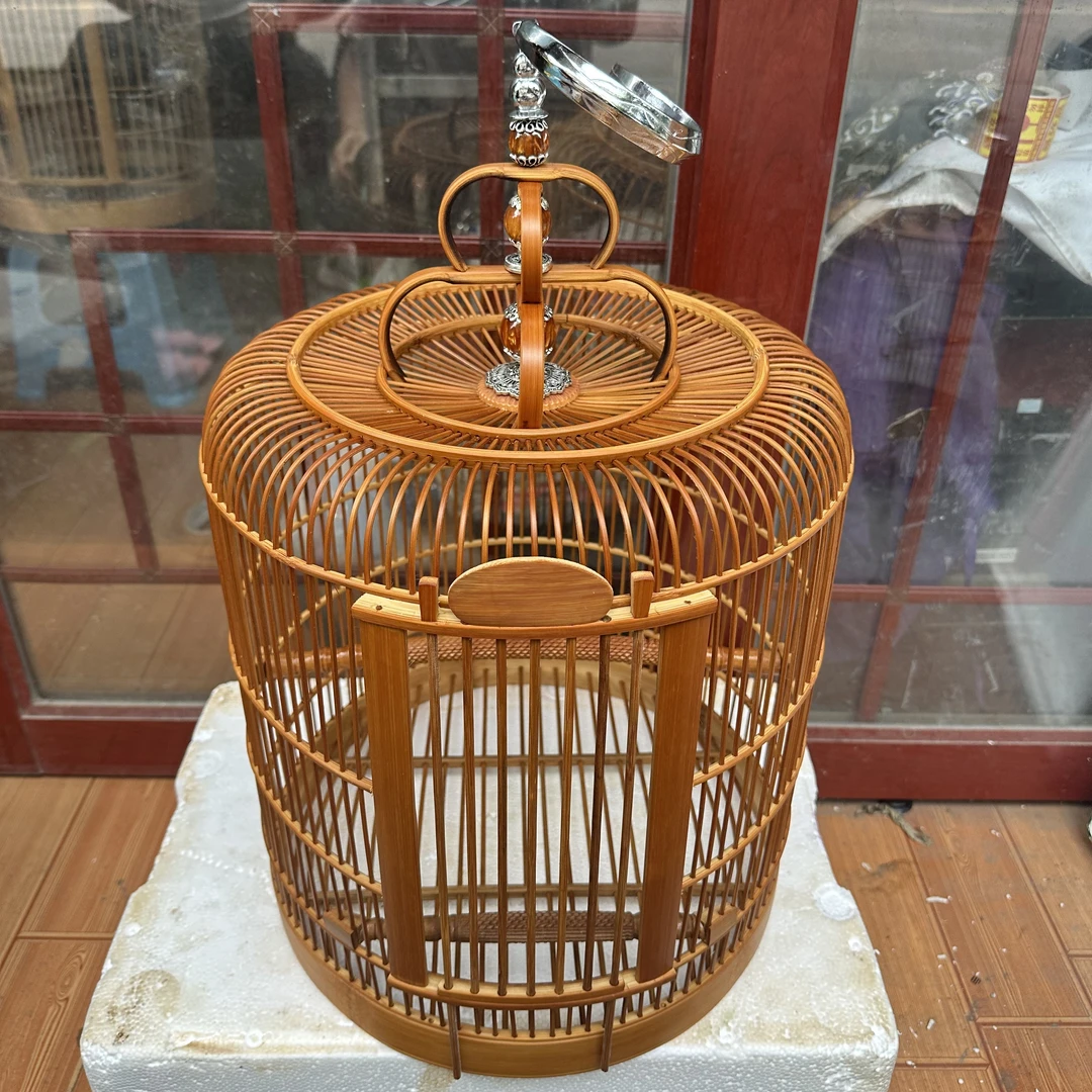 老料手工制作丝无节留青皮适用黄豆鸟画眉鸟笼（丝距1.0，泡油款）