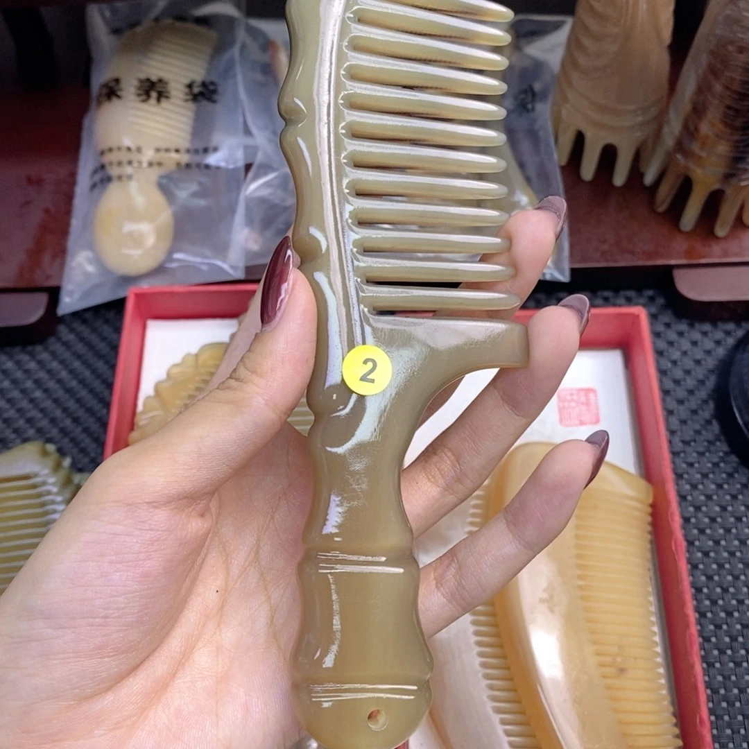 纯手工制作纯牛角梳子?****?