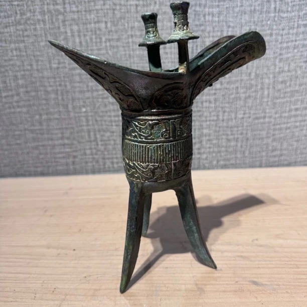 仿西周父辛爵杯,古代饮酒器,仿古青铜器