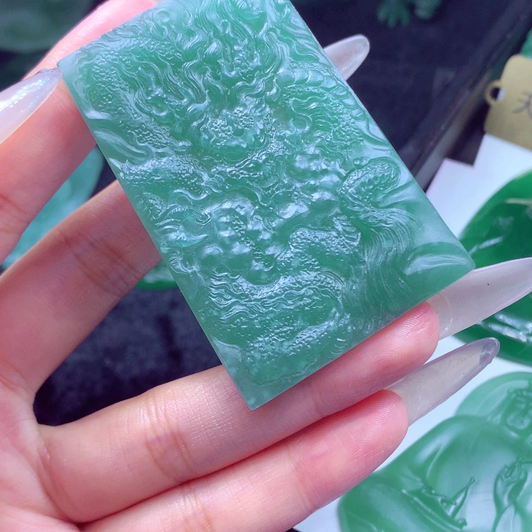 定制翡翠未镶嵌天然缅甸翡翠A货毛货挂件