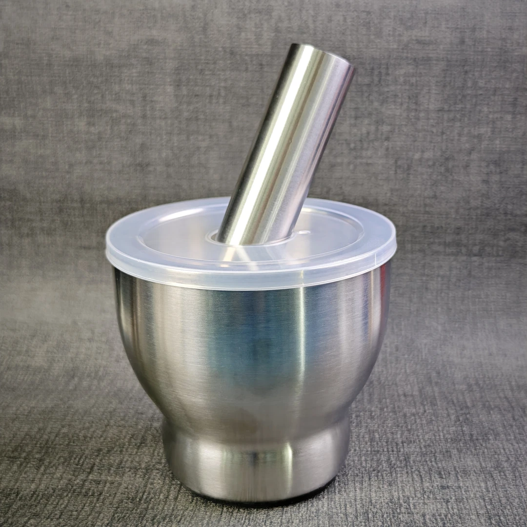 不锈钢捣蒜器手动研磨器实心加厚蒜泥器家用多功能捣碎神器