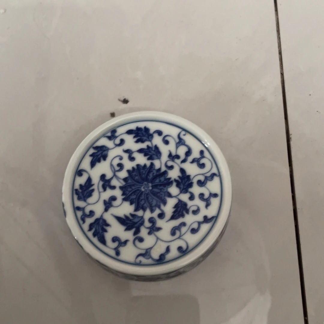 陶摆件缠枝莲盖置jjjjjk