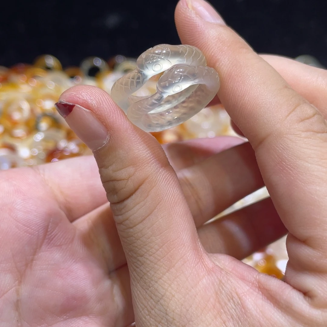 玛瑙/玉髓合金戒指280号小蛇