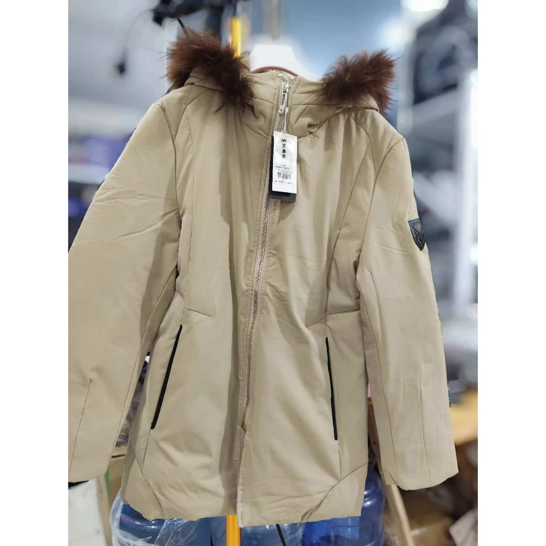 A15#羽绒服男士2023冬季新款青中年加厚外套鸭绒连帽中长款男装