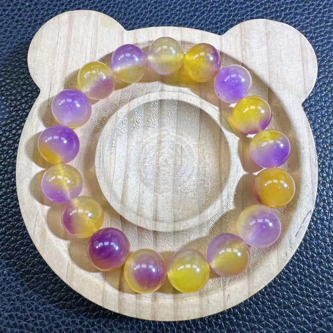 【紫黄12M】时尚百搭男女同款手串（B532）