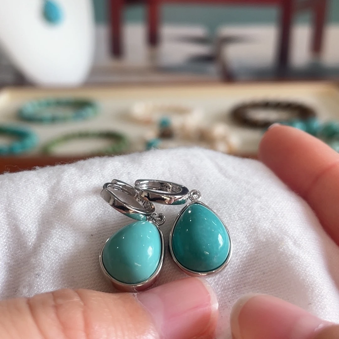 绿松石配饰银S925镶嵌