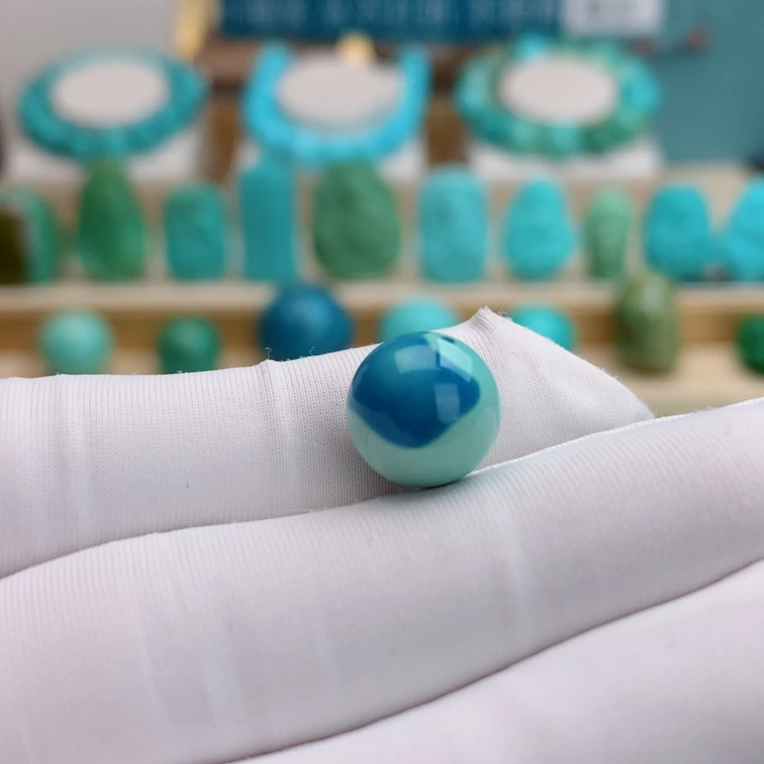 揽***辉绿松石未镶嵌挂件