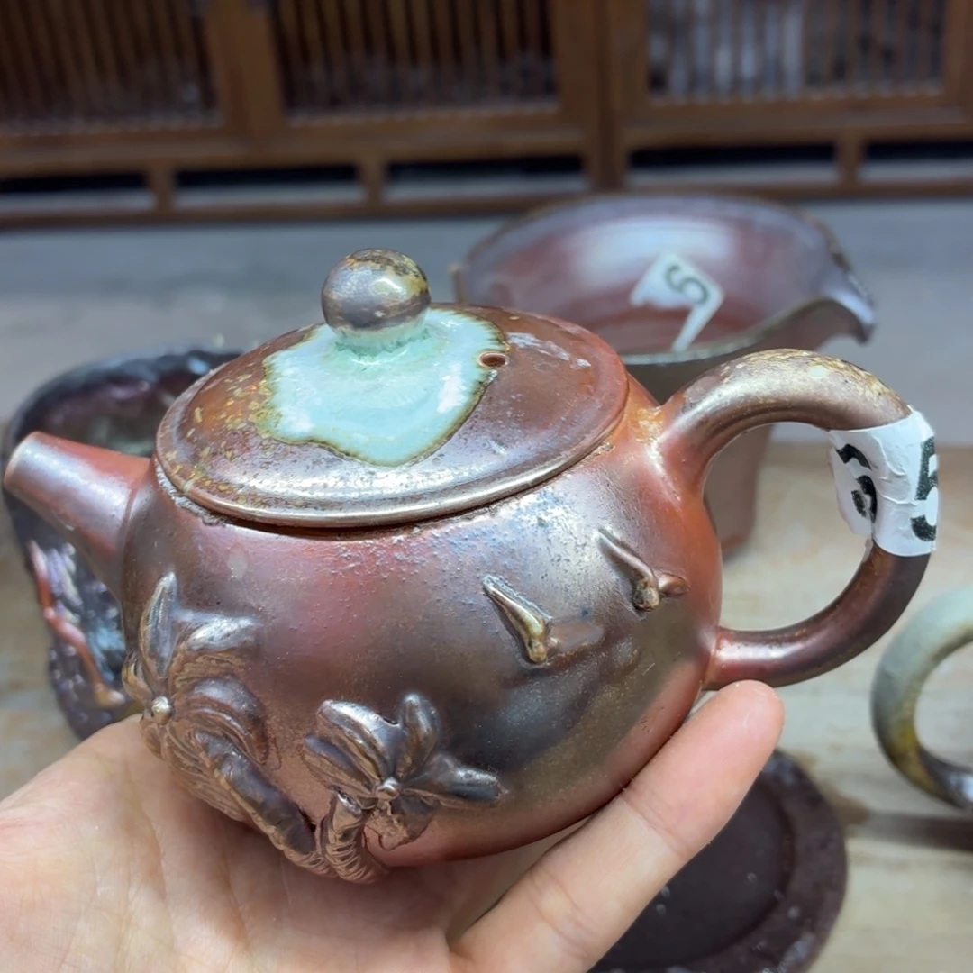 陶园柴烧精品高货585瑕笔磕到了
