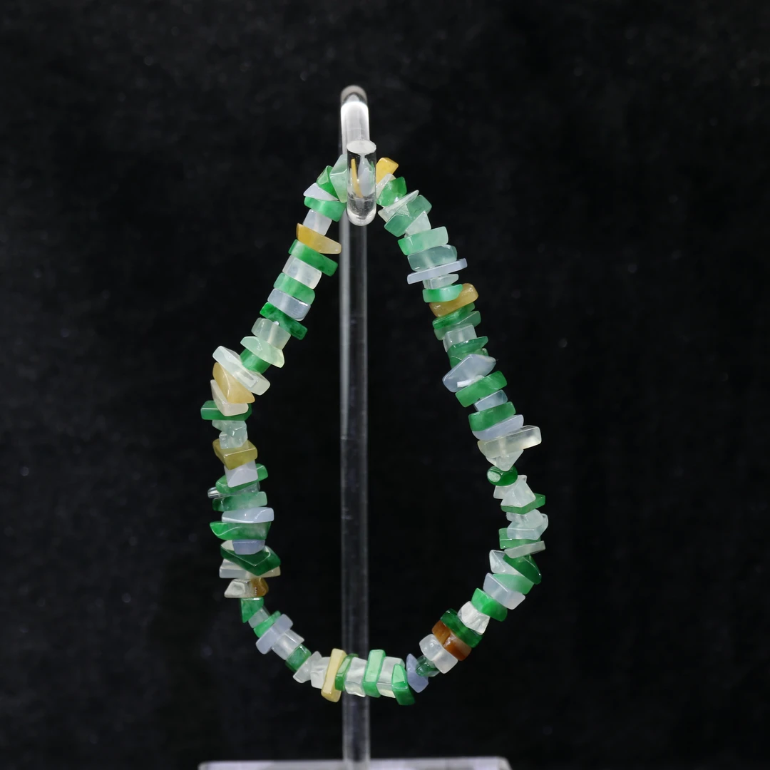 FC5天然缅甸翡翠A货珠链/801338/厦门保利拍卖