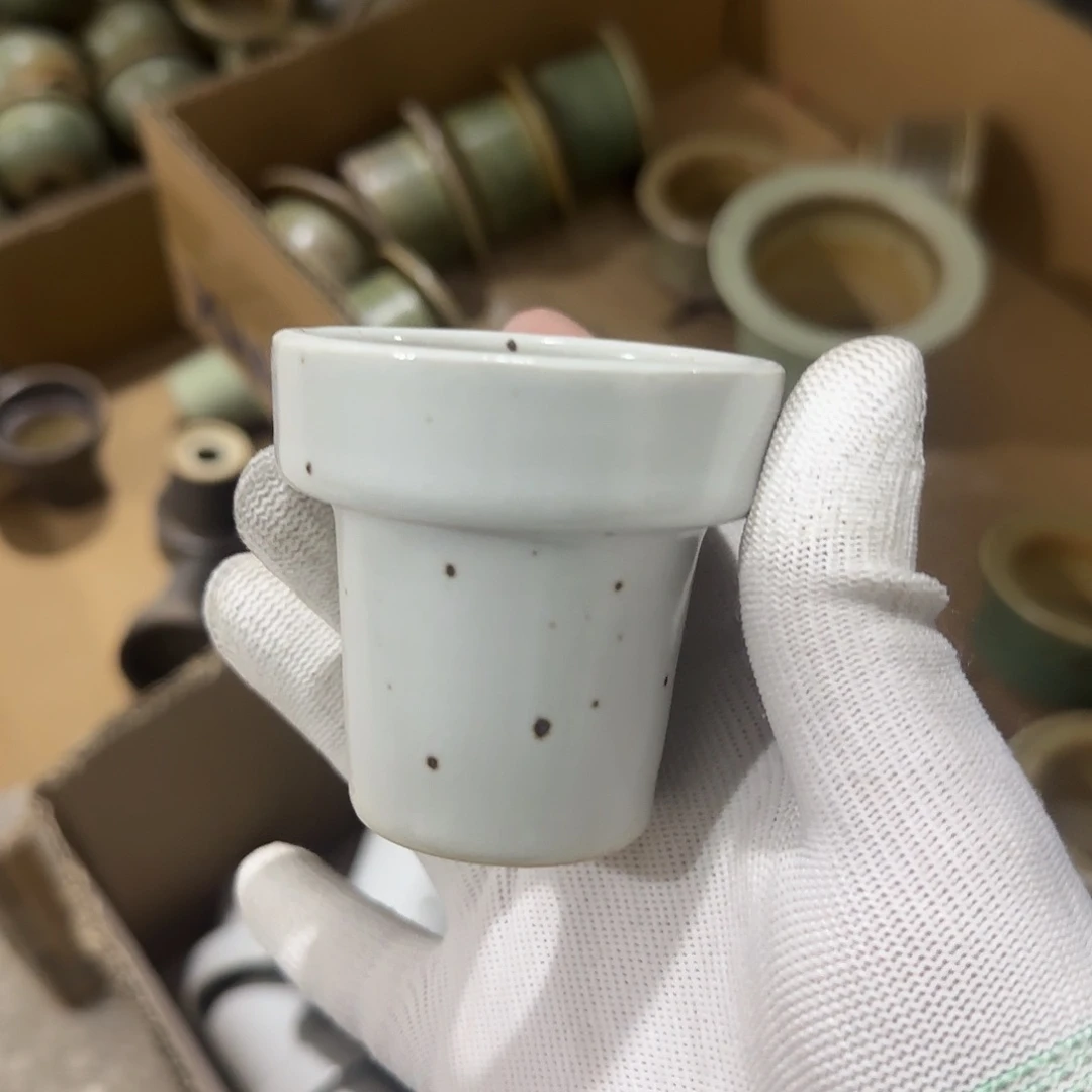 瓷片景德镇手工花盆