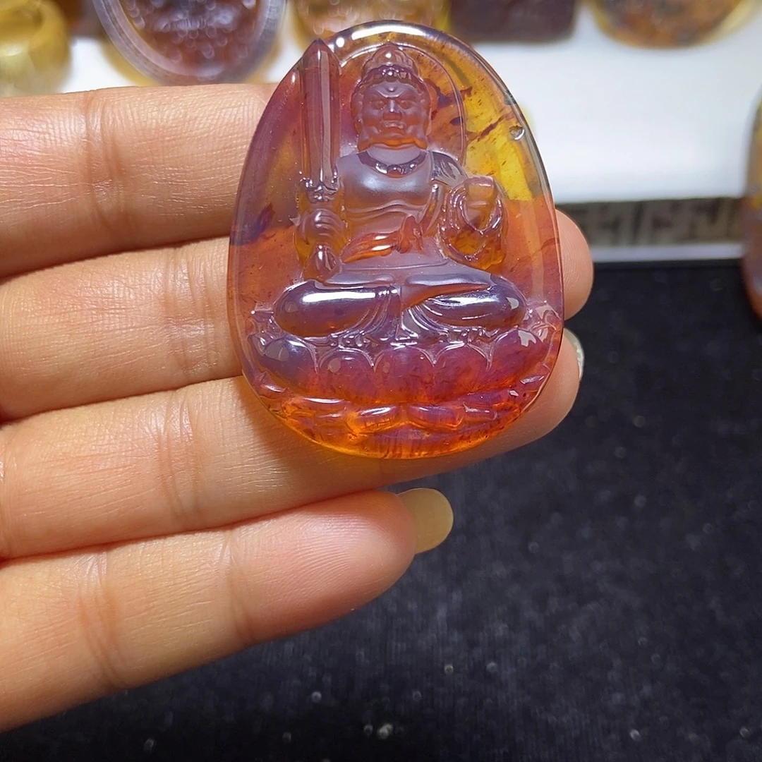 琥珀颈饰未镶嵌缅甸天然琥珀吊坠