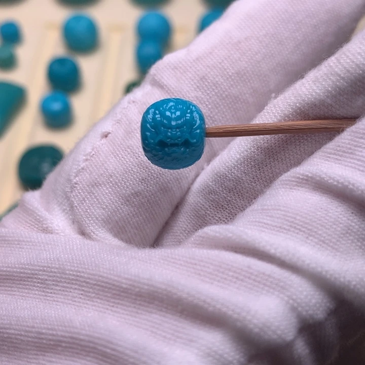 绿松石未镶嵌龙对10.4