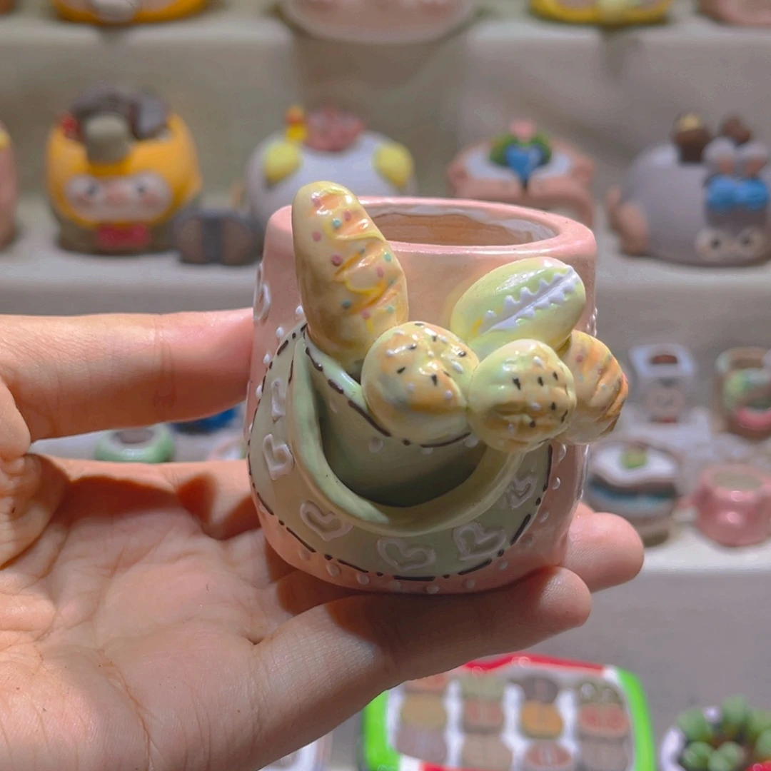 062纯手工制作重工盆盆45一个