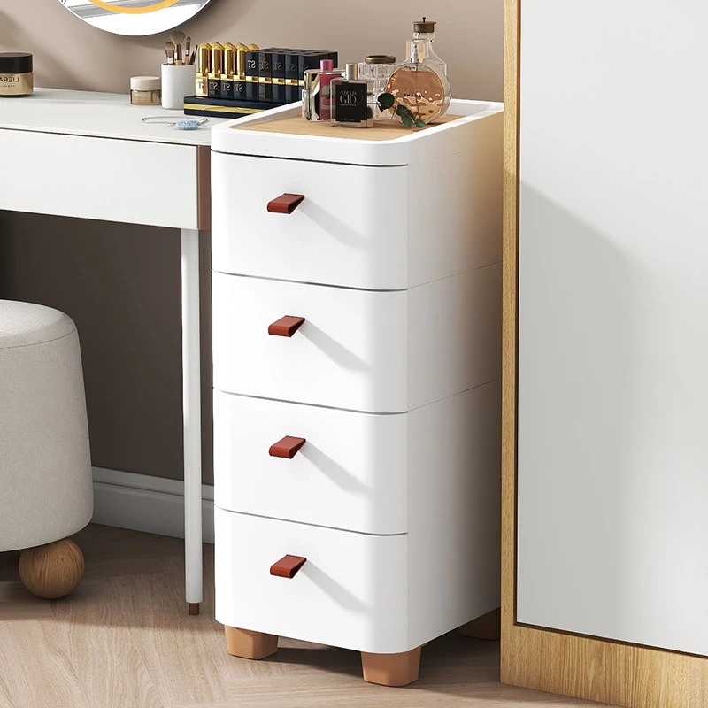 日式抽屉式夹缝收纳柜家用多层卧室衣物置物柜杂物储物柜床头柜