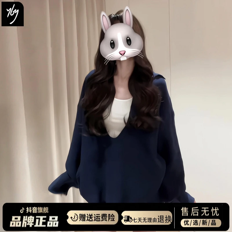 入秋韩系穿搭一整套春秋季2025新款女翻领针织衫休闲短裤两件套装