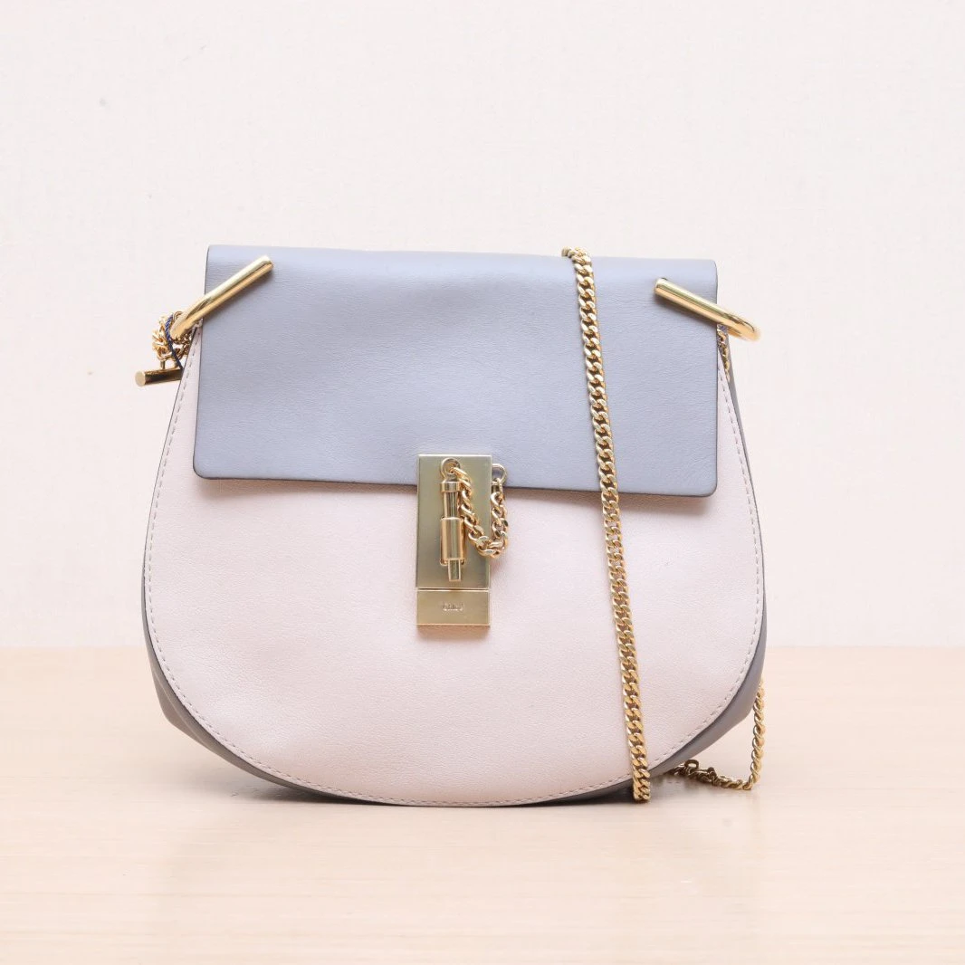 95新 Chloe/蔻依 黑黑精选227184Drew 小猪包 小号 拼色