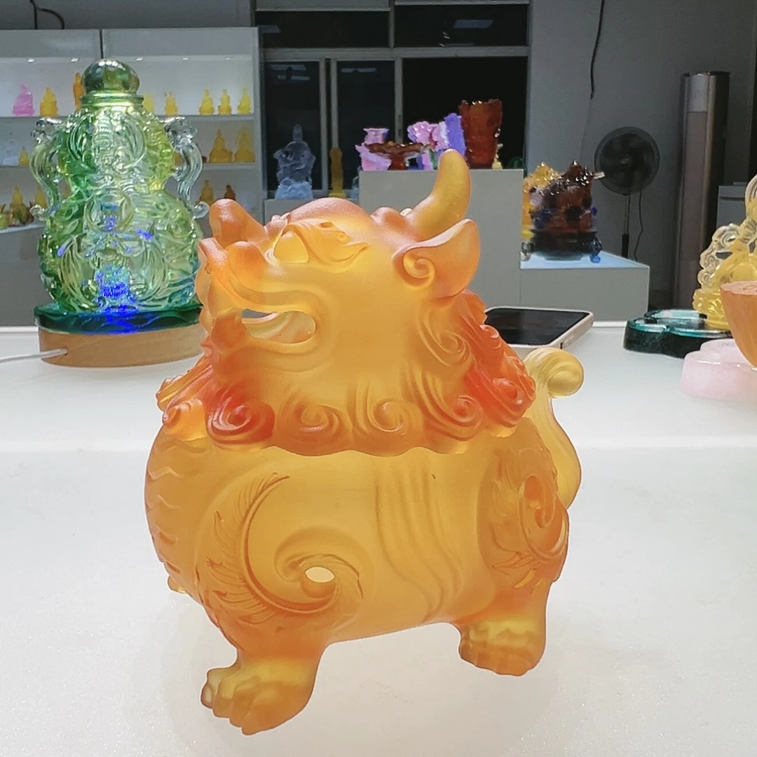 【闪购商品】手工艺品琉璃狻猊香炉中号