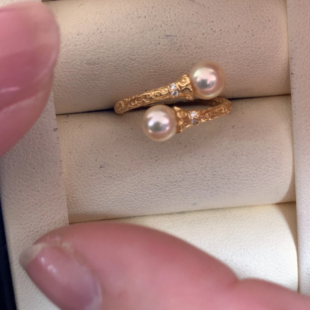 海水珍珠戒指银S925镶嵌